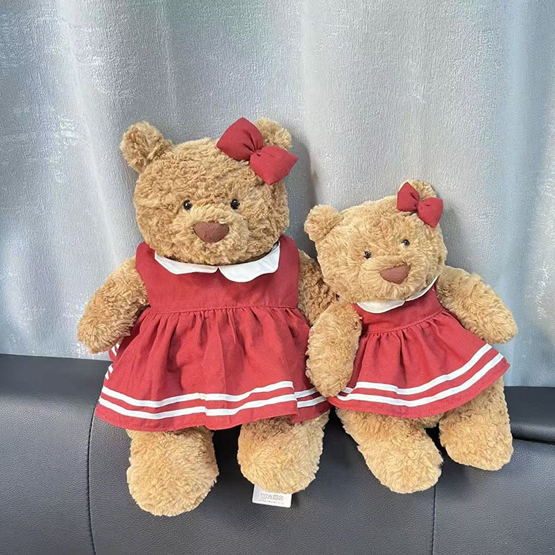 Bartholomew bear cute clothes outfits - Autumn Red Dress