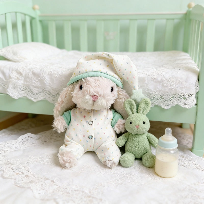 Bartholomew Bear/Yummy Bunny custom clothes outfits - Green/Yellow Cozy Pajama Set