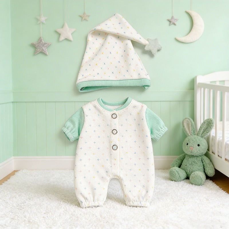 Bartholomew Bear/Yummy Bunny custom clothes outfits - Green/Yellow Cozy Pajama Set