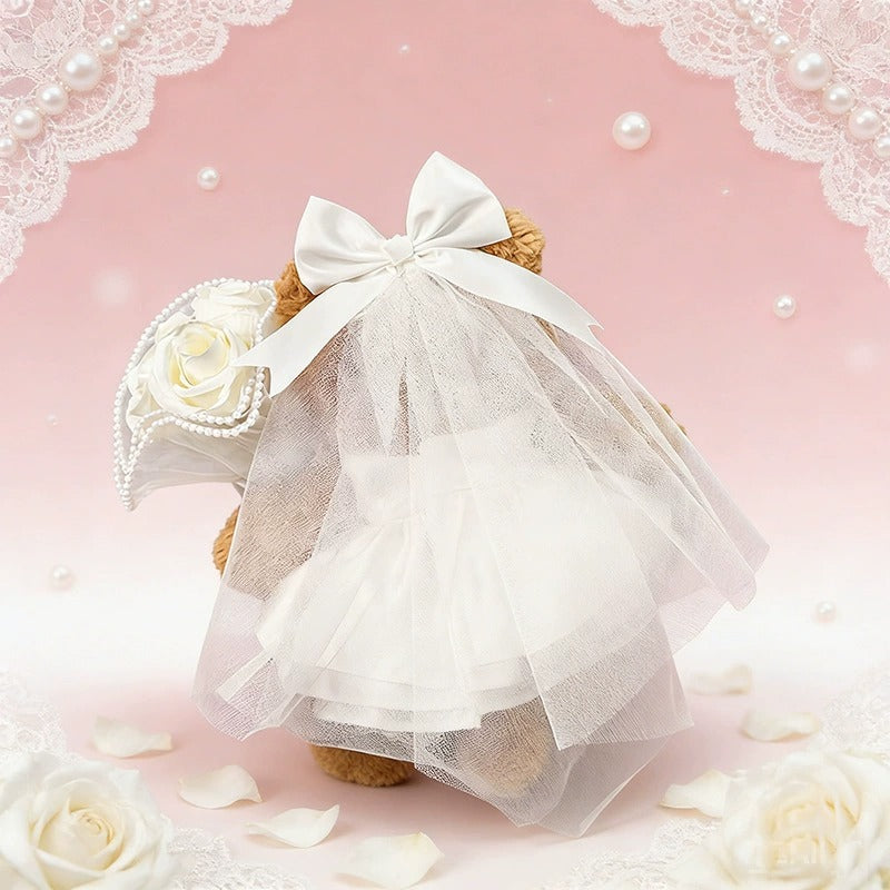 Bartholomew bear cute clothes outfits - Bridal Wedding Dress Set