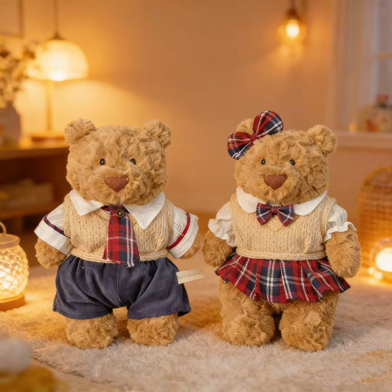 Bartholomew bear cute clothes outfits - Preppy School Couple Outfit Set