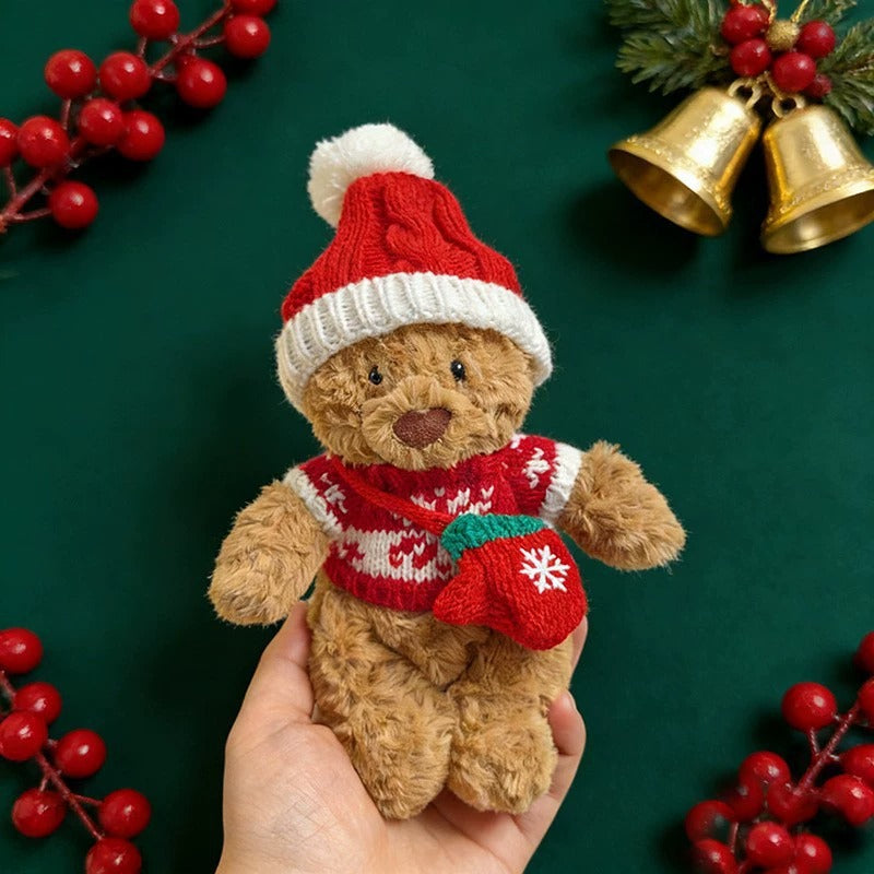 Bartholomew Bear/Yummy Bunny custom clothes outfits - Red/White Christmas Knit Sweater Set