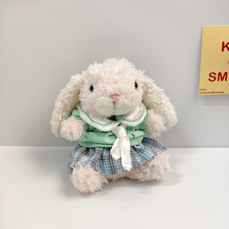Bartholomew Bear/Yummy Bunny clothes outfits - Headband Collared Top Plaid Skirt Set