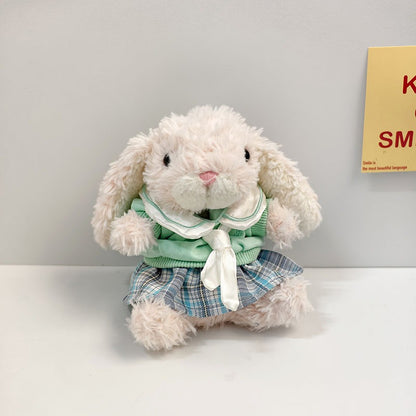 Bartholomew Bear/Yummy Bunny clothes outfits - Headband Collared Top Plaid Skirt Set