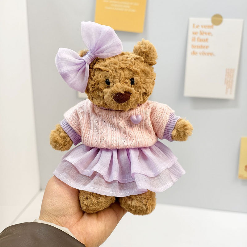 Bartholomew Bear/Yummy Bunny clothes outfits - Pink Purple Knit Sweater & Tulle Skirt