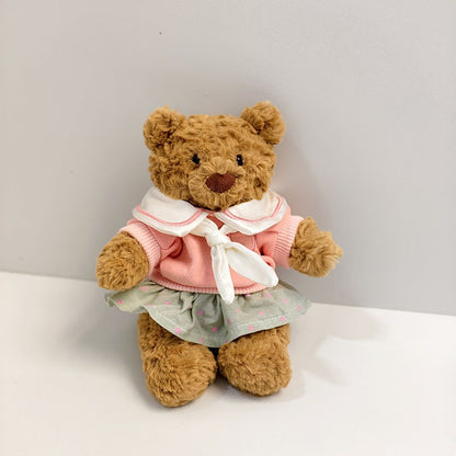 Bartholomew Bear/Yummy Bunny clothes outfits - Headband Collared Top Plaid Skirt Set
