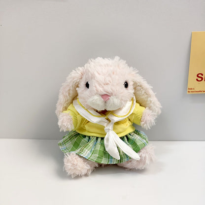 Bartholomew Bear/Yummy Bunny clothes outfits - Headband Collared Top Plaid Skirt Set