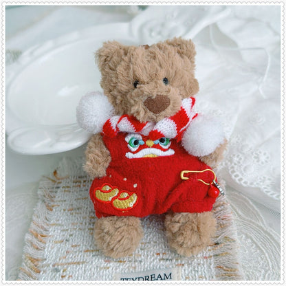 Bartholomew Bear Bag Charm clothes outfits - Lucky Lion Gold Ingot Overalls