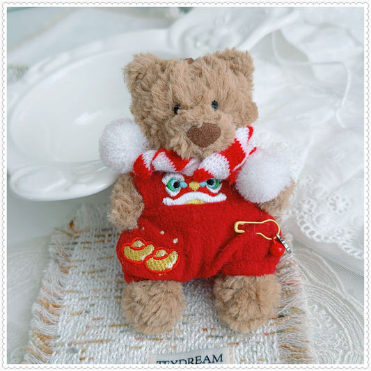 Bartholomew Bear Bag Charm clothes outfits - Lucky Lion Gold Ingot Overalls