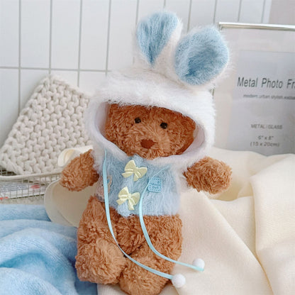 Tiny Bartholomew Bear clothes outfits - Fluffy Bunny Outfit (Blue)