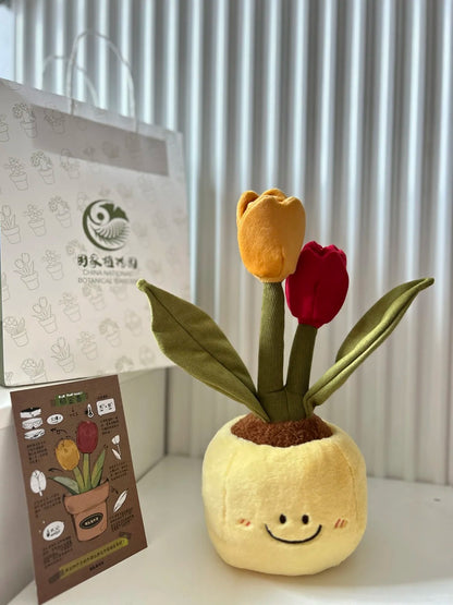 PlushWoods - Round Yellow Smiley Face Planter plush