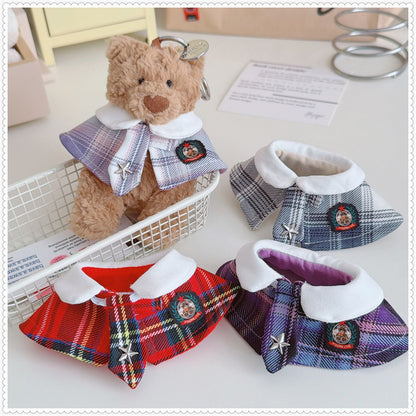 Bartholomew Bear Bag Charm clothes outfits - Plaid Shawl Cape Uniform
