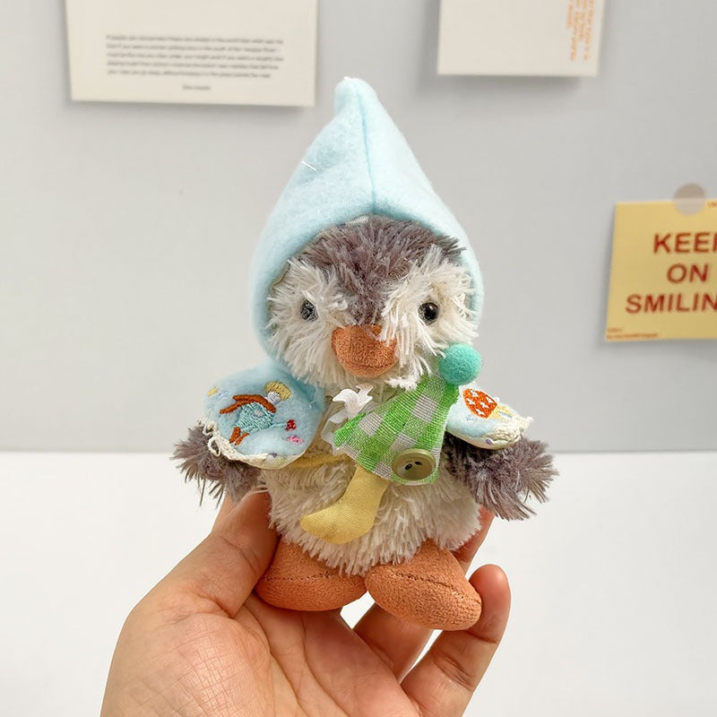 Bartholomew Bear Bag Charm clothes outfits - Blue Floral Cape