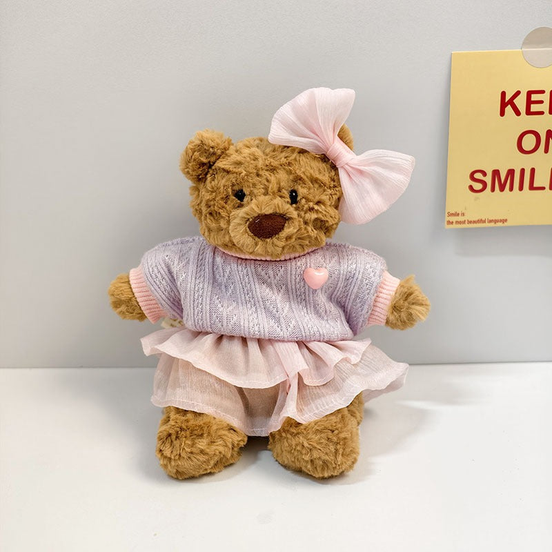 Bartholomew Bear/Yummy Bunny clothes outfits - Pink Purple Knit Sweater & Tulle Skirt