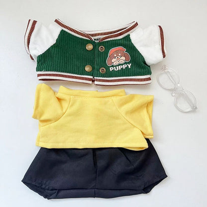 Medium Bartholomew bear clothes outfits - Green Ribbed Jacket Outfit