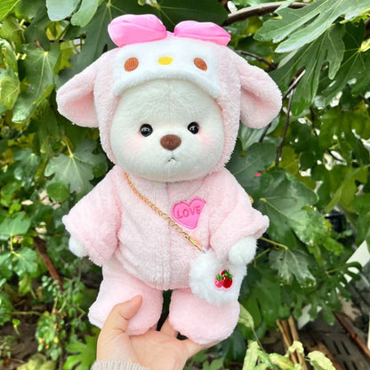 Medium Bartholomew bear clothes outfits - Melody Romper & Strawberry Bag