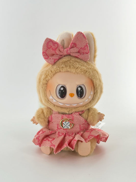 4inch bag charm cute custom clothes outfits - Red logo dress - 053145