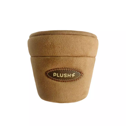 Plushf - Brown base flowerpot planter plush