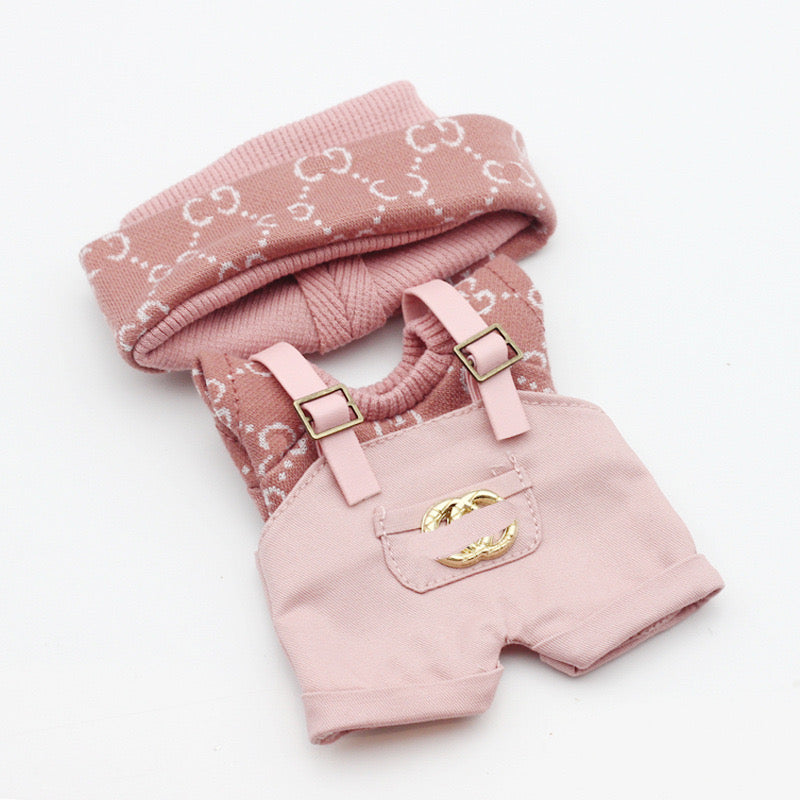 Labubu 4inch bag charm clothes outfits - GG logo - 062339
