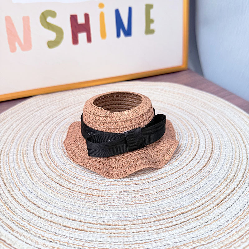 4inch bag charm cute custom fashion accessories - straw hat - 0712H