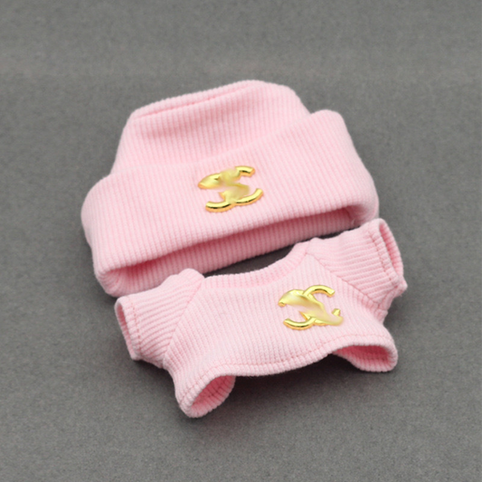 Labubu 4inch bag charm clothes outfits - CC logo - 062363