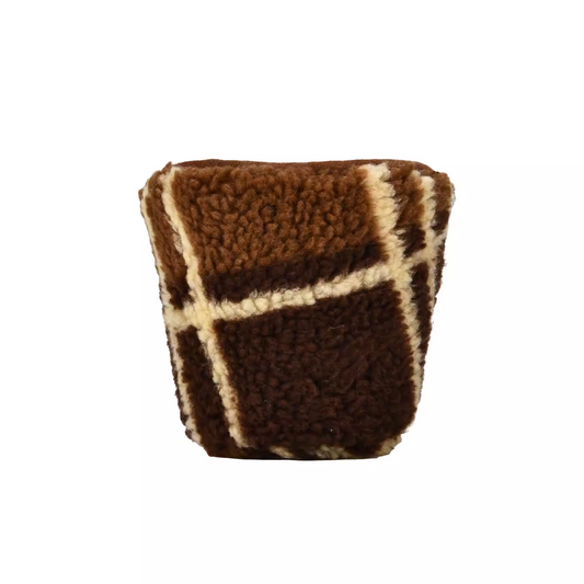 Plushf - Chocolate wool flower pot planter plush