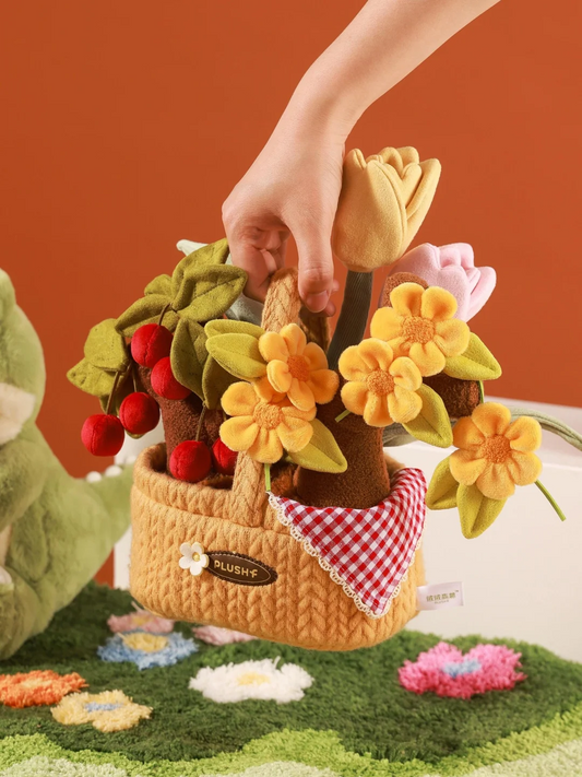 Plushf - Basket flower pot planter plush