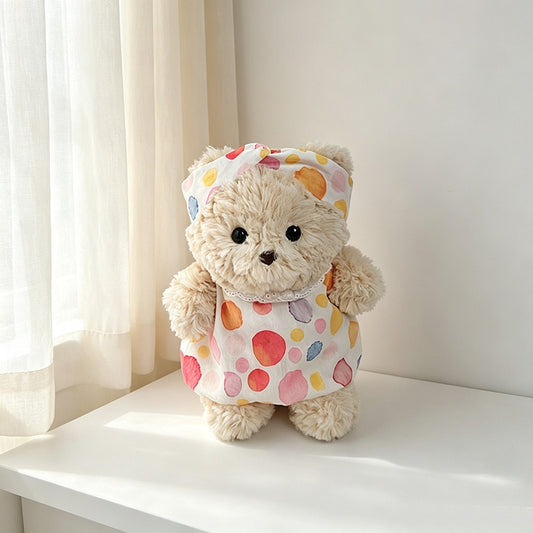 Colorful Bubble Dress for Bartholomew Bear Plush – 7-Inch Outfit