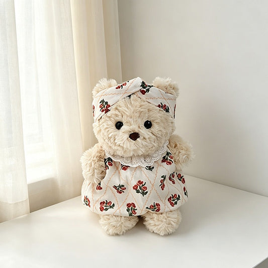Vintage Rose Doll Dress for Bartholomew Bear Plush – 7-Inch Outfit