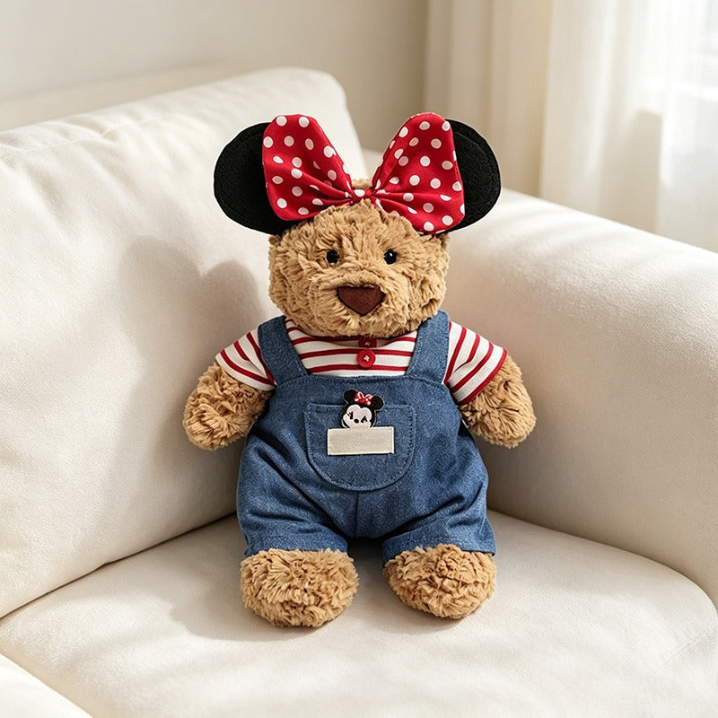 Minnie Garden Overalls Outfit for Bartholomew Bear Plush – 10-Inch Outfit