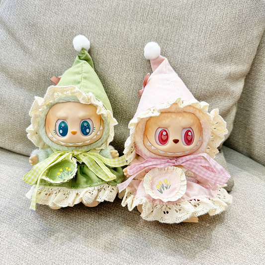 4inch bag charm cute custom clothes outfits - green & pink elf