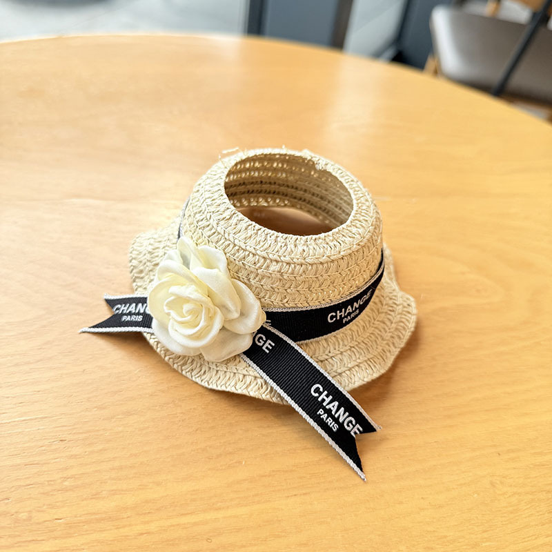 4inch bag charm cute custom fashion accessories - luxury straw hat - 0712H