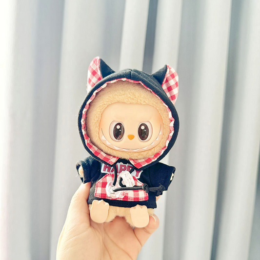 4inch bag charm cute custom clothes outfits - red cat ear hoody