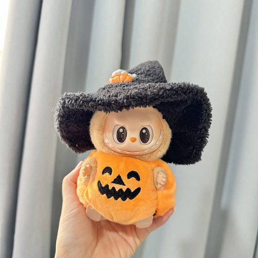 4inch bag charm cute custom clothes outfits - pumpkin black hat - 0507