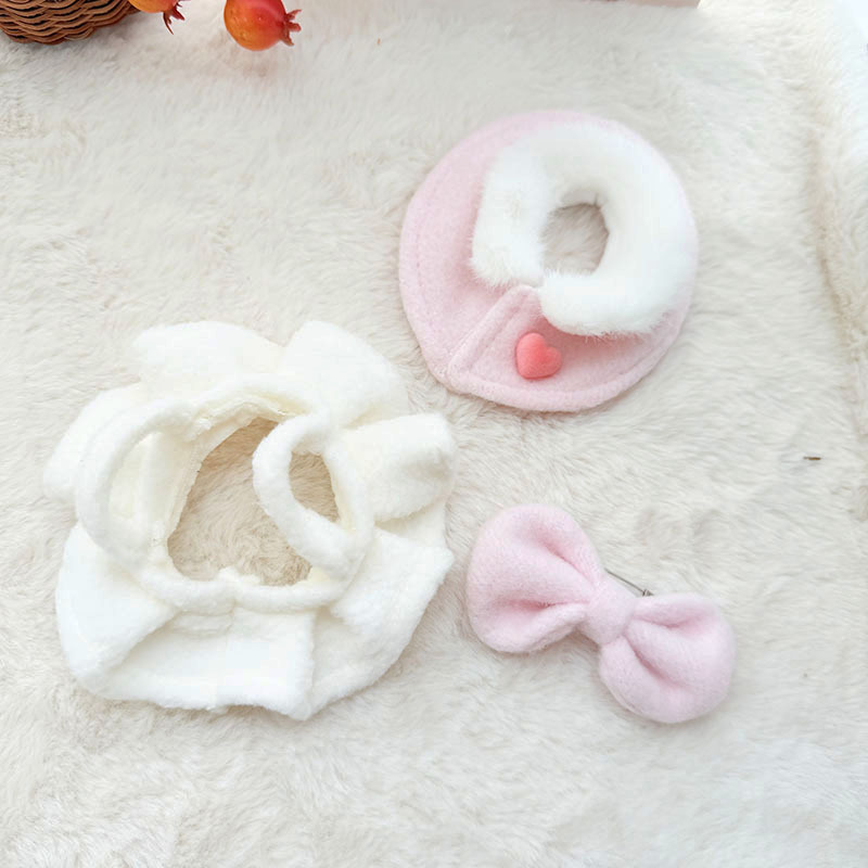 4inch bag charm cute custom clothes outfits - pink winter cloak