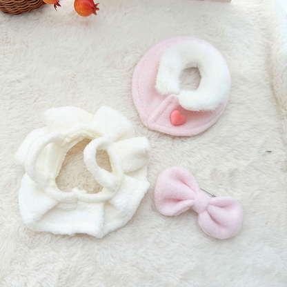 4inch bag charm cute custom clothes outfits - pink winter cloak