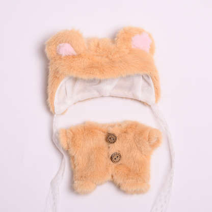 4inch bag charm cute custom clothes outfits - Brown bear - 0523