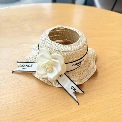4inch bag charm cute custom fashion accessories - luxury straw hat - 0712H