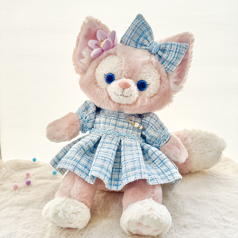 15inch plush cute custom clothes outfits - pink/blue/beige dress