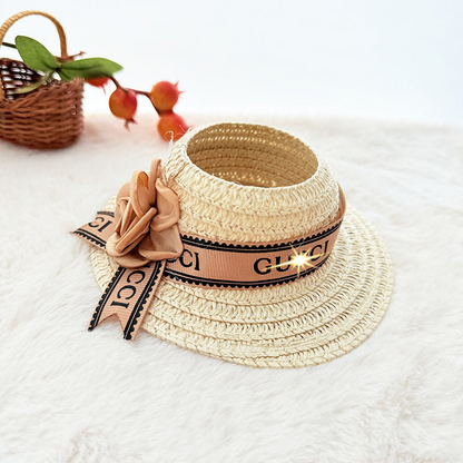 4inch bag charm cute custom fashion accessories - luxury straw hat - 0712H
