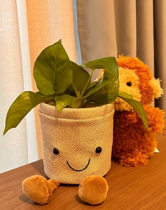 Jellycat style handmade flowerpot planter plush - 4inch