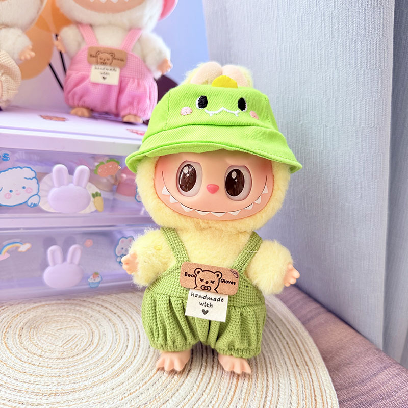 4inch bag charm cute custom clothes outfits - animal hat colorful overall - 052304/052305
