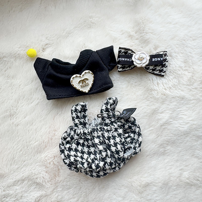 4inch bag charm cute custom clothes outfits - cute black set - 031106