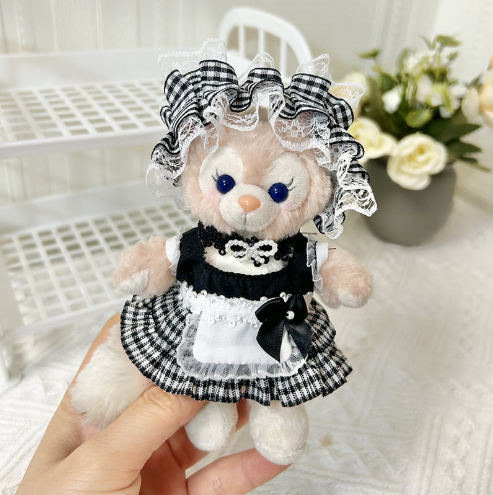 4inch bag charm cute custom clothes outfits - black white dress