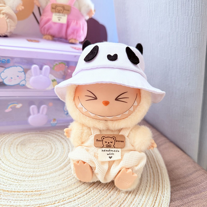 4inch bag charm cute custom clothes outfits - animal hat colorful overall - 052304/052305