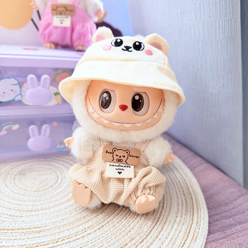 4inch bag charm cute custom clothes outfits - animal hat colorful overall - 052304/052305