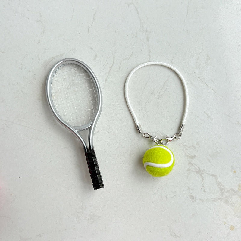 Labubu 4inch bag charm clothes outfits bags - tennis white - 1004B01