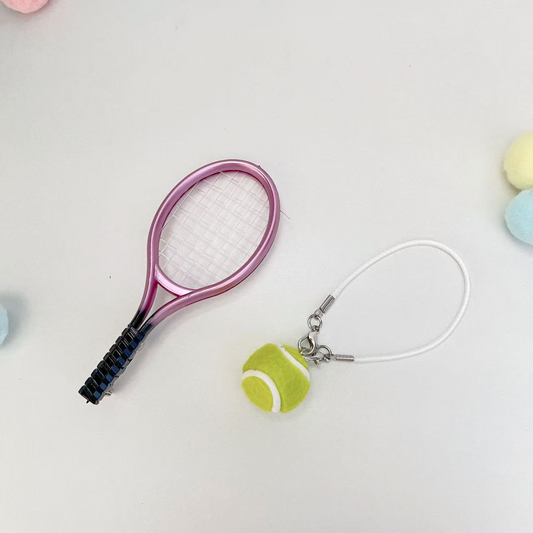 Labubu 4inch bag charm clothes outfits bags - tennis pink - 1004B02