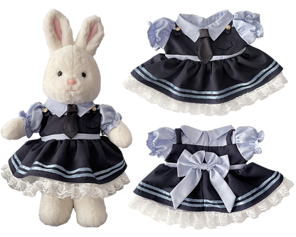 Bunny Officer Puffy Dress for Bartholomew Bear Plush – 14-Inch Outfit