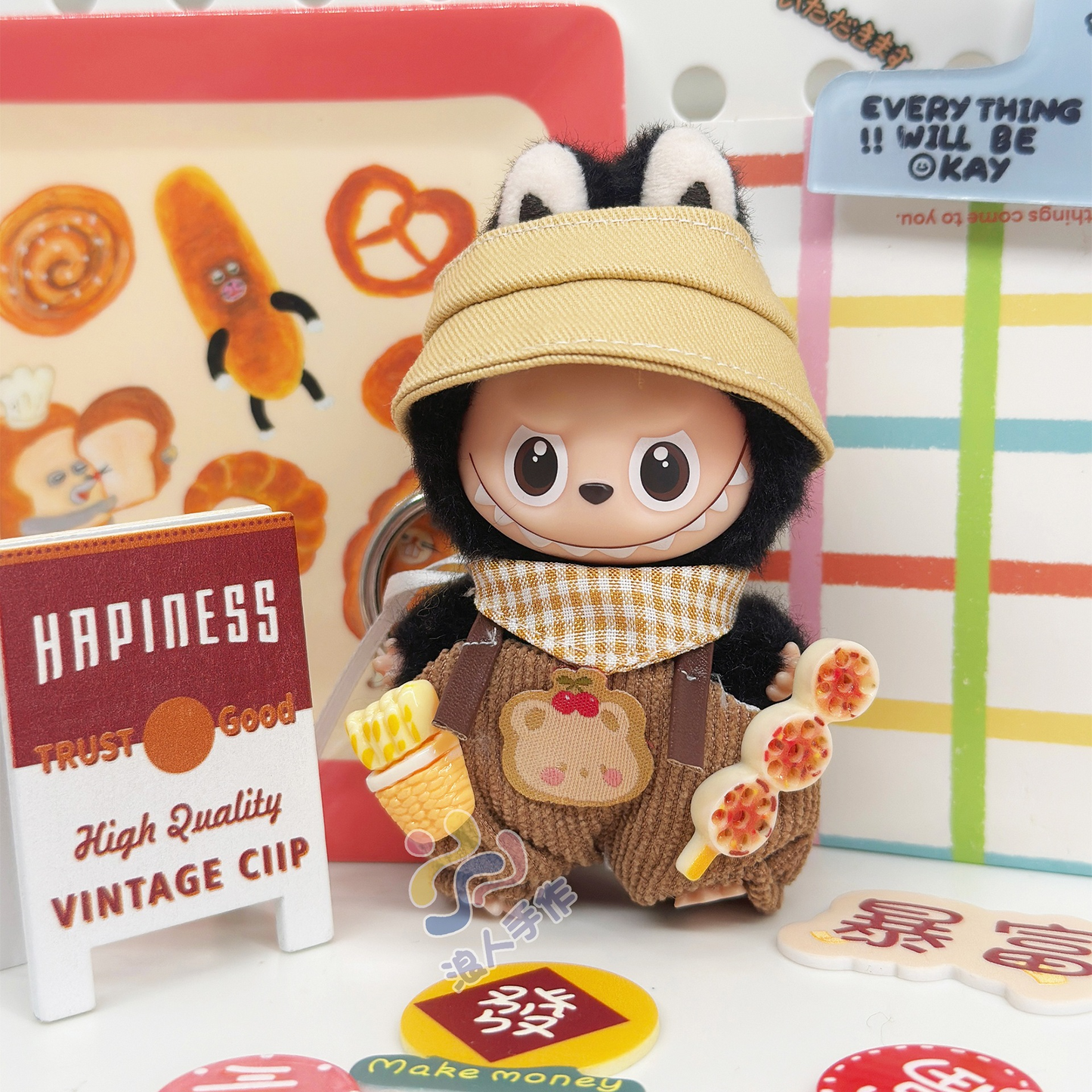 Labubu 4inch bag charm clothes outfits - 1023011